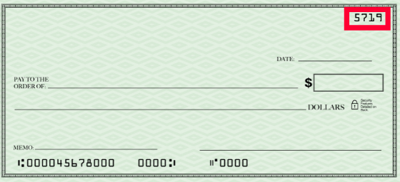 fill out a check 