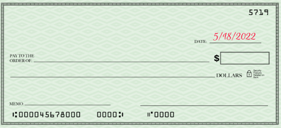 fill out a check 