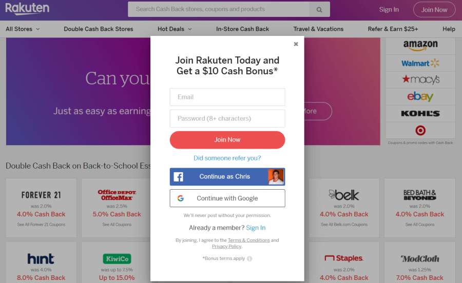 Ebates Recensione